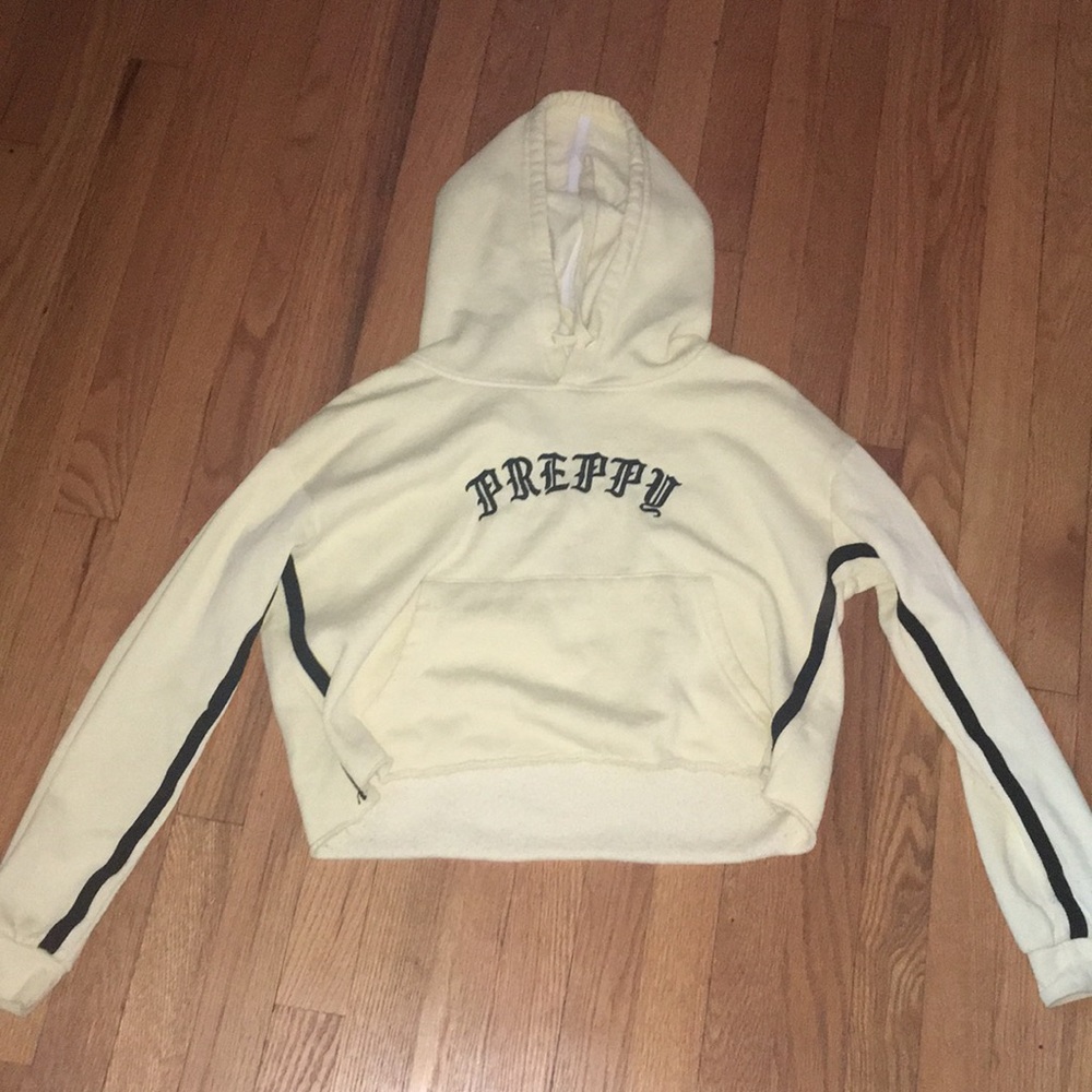 yellow "preppy" sweatshirt